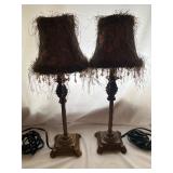 2 Decorative Lamps 17"