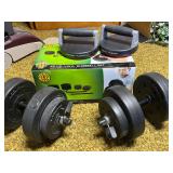 Golds Gym 40lb Dumbbell Set & Perfect Pushup Equip