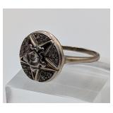 10K Gold & Diamond Eastern Star Ring
