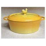 Yellow Rooster Casserole Pot