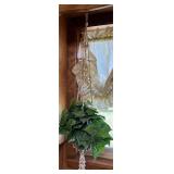 Shell Planter with Faux Ivy