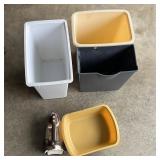 Trash Cans, Shred Box, Wash Tub, Iron