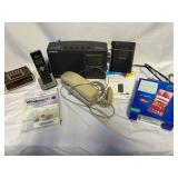 Alarm Clock, Radio, Phones & Miscellaneous Items