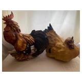 Nice Resin Rooster & Hen