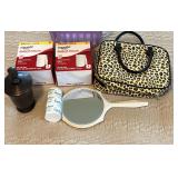 Travel Makeup Bag,Gauzes,mirror, Soap Dispenser