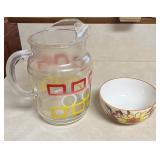 Vintage Pitcher & Large Soup Bowl