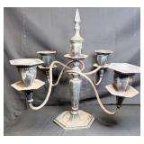 Vintage Multi-Armed Silver-Plated Candelabra