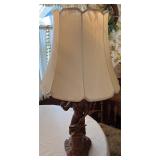 VTG Handsome Mahogany "Steel Worker" Lamp