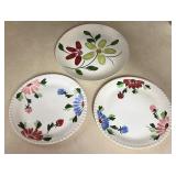 Blue Ridge/Mt. Hernon Hand Painted Floral Plates