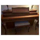 Kimball Upright Piano & Stool in Excellent Cond.