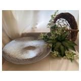 Decorative Bowl & Hanging Basket Silk Floral