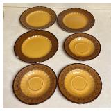 Vintage Vernon Ware Brown Gold