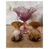 VTG Hand Painted Fenton Dish/2- Fragrance Diffuser