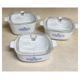 3 Corning Serving Dishes