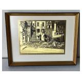 VTG "Courtyard, Venice" by Lionel Barrymore Print