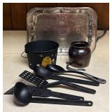 Utensils, Tin, Clay Jar, Silver Tray