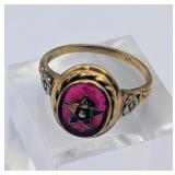 10K Gold Eastern Star Ring