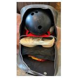 Vintage Leather Bowling Case w/Ball & Shoes