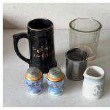 Shakers, Mug, Creamer, Tea Strainer