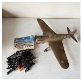 Model Fighter Plane& Railroad Trestle Set