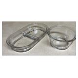 Pyrex Small Bowl, Double Side Condiments Dish