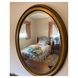 Gold Oval Mirror 31"