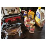 2 Tool Bags, Antifreeze,Brasso, WD40