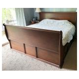 Beautiful Solid Wood King Size Storage Sleigh Bed