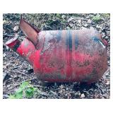 Metal Red Pig Garden Art