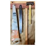 Saw, Chainsaw 20' Blade, Cast Iron Mallet