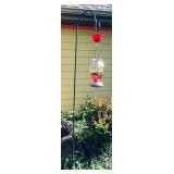 Shepherds Hook with Hummingbird Feeder