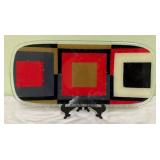 Vtg. Abstract Peggy Karr Glass Plate