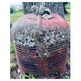 Garden Art Vintage Tractor Hood, Squirrel & Ball