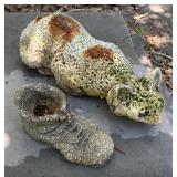 Concrete Cat & Boot Garden Decor Items
