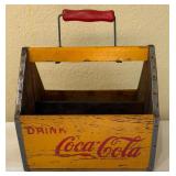 Vtg. Coca-cola Wooden 6-pack Bottle Carrier