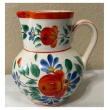 Vtg. Hand-painted Czechoslovakia Art Pitcher