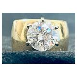 Incredible 3.53 ct Diamond 14K Gold Solitaire Ring