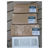 4 White HVAC Registers, new in box