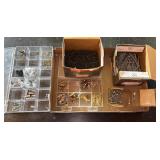 Plastic Box of Screws, Slat of Nails, Wall Hanging