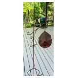 Metal Stand with Metal Birdhouse