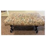 Antique Floral Cast Iron Foot Stool