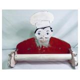 Vintage Wooden Wall Paper Towel Holder