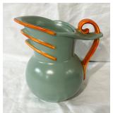 Vintage Czech Art Pottery Pitcher, #4201