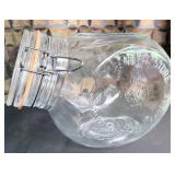 Vintage Clear Glass 'The General Store' Candy Jar