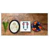 Lot of Wall Decor, Tile and Metal Piece