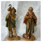2 Fontanini Polymer Resin Hand-painted Figurines