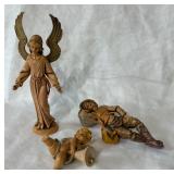 3 Fontanini Polymer Resin Hand-painted Figurines