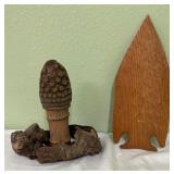 2 Handmade Wooden Decor Items