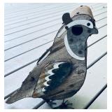Metal & Wood Quail Shape Birdhouse