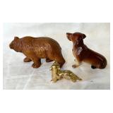 VTG Resin Grizzly, Porcelain & Ceramic Dachshunds